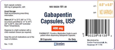Gabapentin 400mg 30s